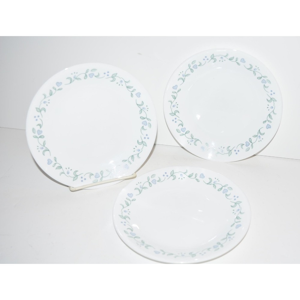 Set of 3 Corelle Country Cottage Dessert or Bread Plates 6 3/4"